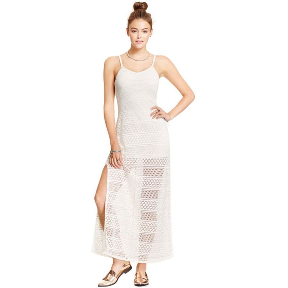 Joe & Elle Womens Juniors Strappy Lace Maxi Dress, NWT